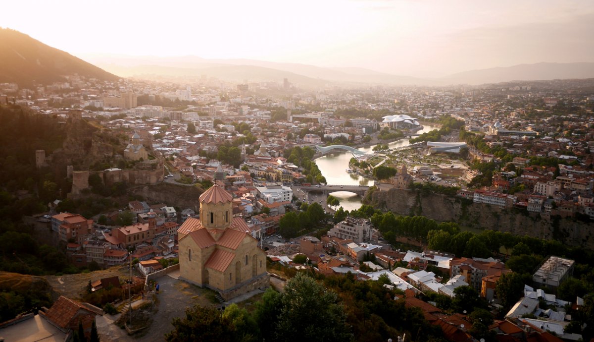 Drone Image of Tbilisi, Georgia