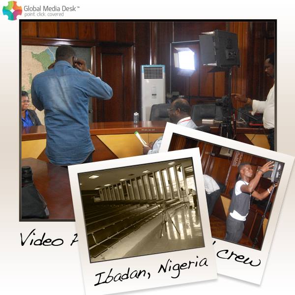 Our local video production crew in action at a conference interveiw & shoot in Ibadan, Nigeria